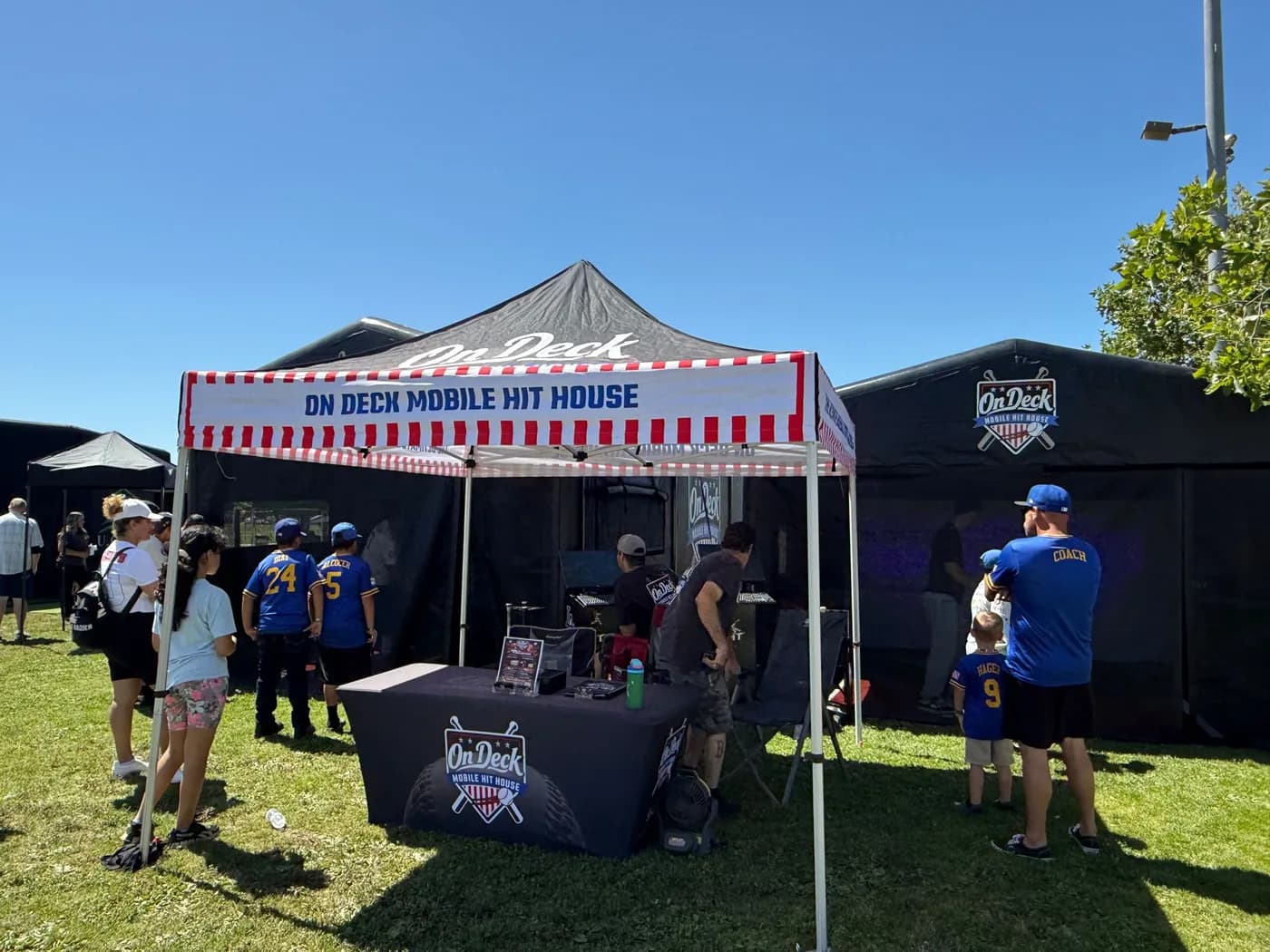 The On Deck booth set up at a community festival